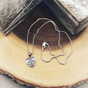 Skull Lovers Sterling Silver Heart Necklace